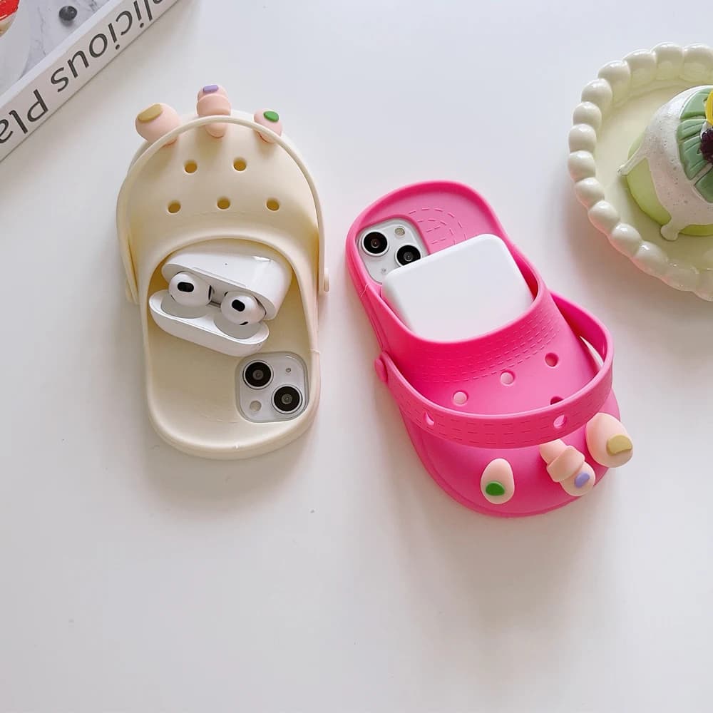 3D Funny Exposed Toes Beach Shoes Phone Case for iPhone 11 12 13 14 15 16 Pro Max Summer Slippers Soft Silicone Shockproof Cover