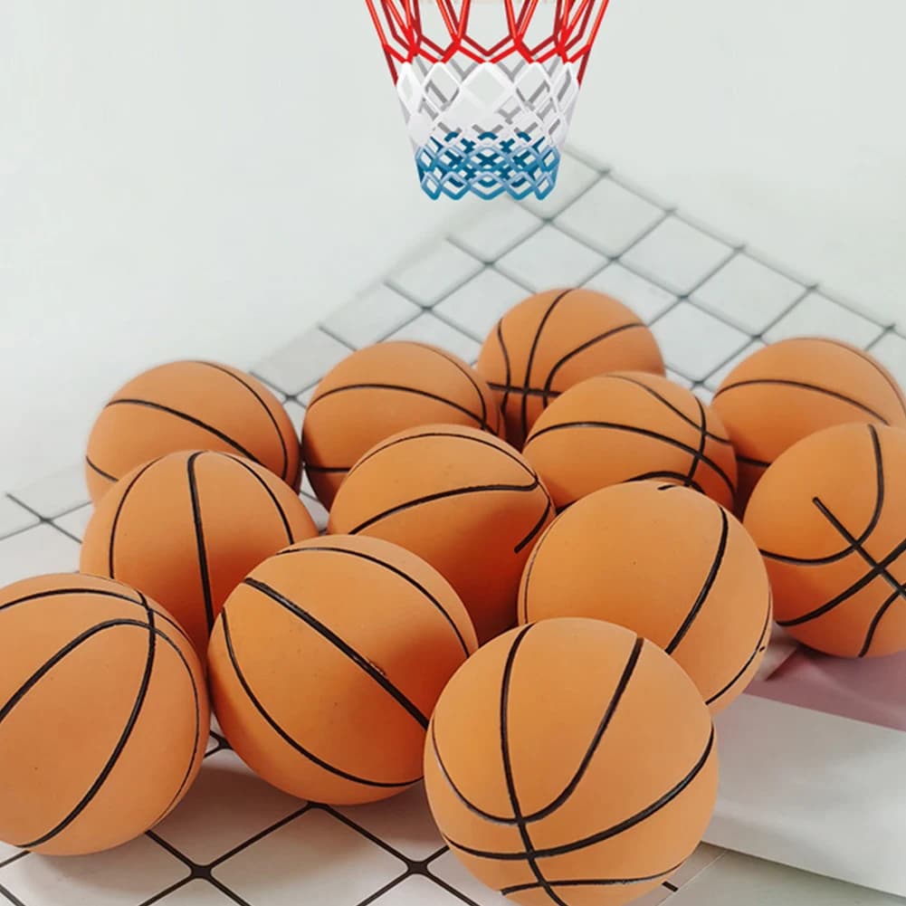 Portable High Elastic Mini Basketball Small Rubber Ball for Kids Teens Adults Indoor Outdoor Sports Training Gift