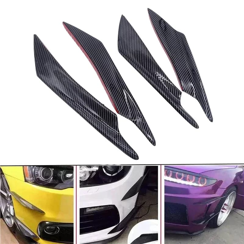 4 pz/set auto universale paraurti anteriore esterno Spoiler laterale Canard Trim paraurti anteriore Lip Decor pinne diffusore Car Styling Decor