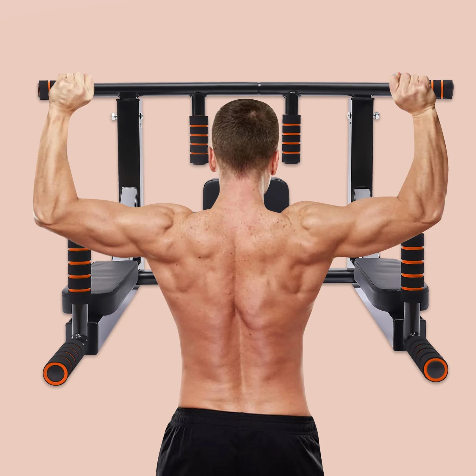 Support for immersion with wall mounted traction bar, indoor gym training equipment, 200 kg load-bearing diving station