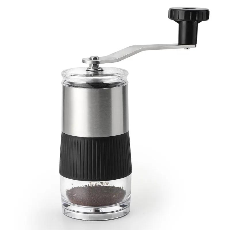 Macinacaffè Manuale, Macinino Portatile per Chicchi di Caffè, Macinacaffè Manuale a Macine per Viaggi