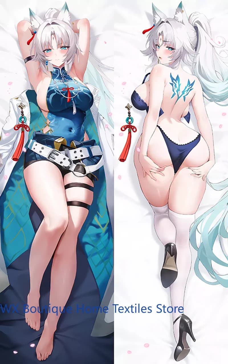 Honkai Star Rail Feixiao Dakimakura Federa per cuscino per il corpo Federa per cuscino abbracciante in pelle di pesca stampata su 2 lati