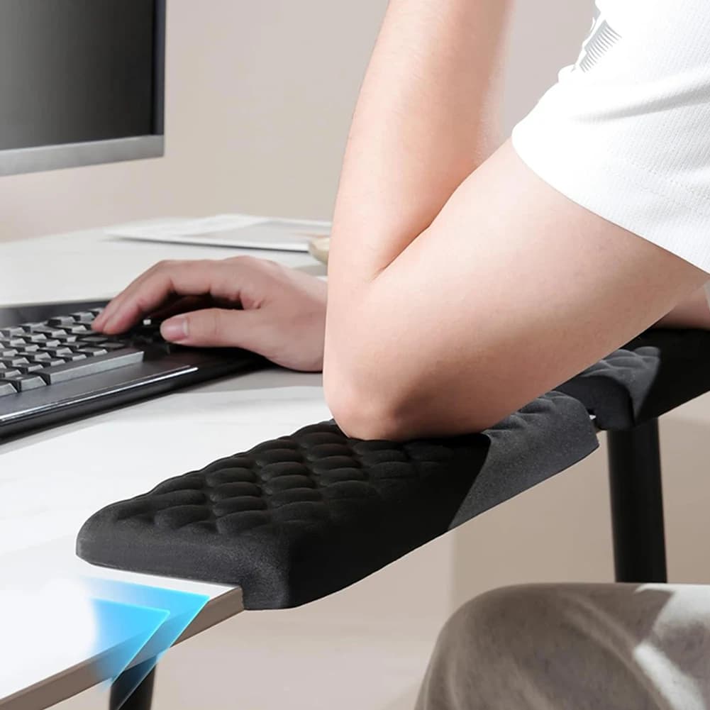 Cuscino Ergonomico a Forma di L per Tastiera e Mouse, Supporto per Polso in Memory Foam per Gaming e Ufficio
