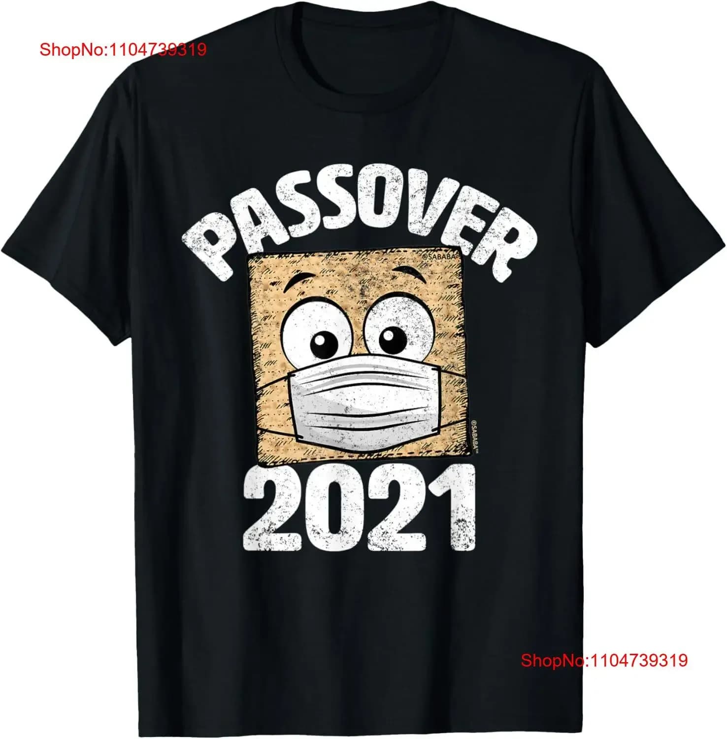 Divertente Passover 2021 Matzo Indossa una maschera per il viso Seder T Shirt vintage lavato homme Top per l'uso quotidiano Versatile e traspirante