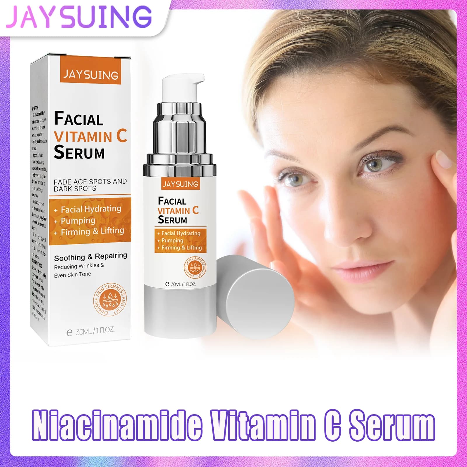 Niacinamide serum to vitamin C Daily facial care Luxury suitable for all skin types Serum to reduce thin lines Hard skin A