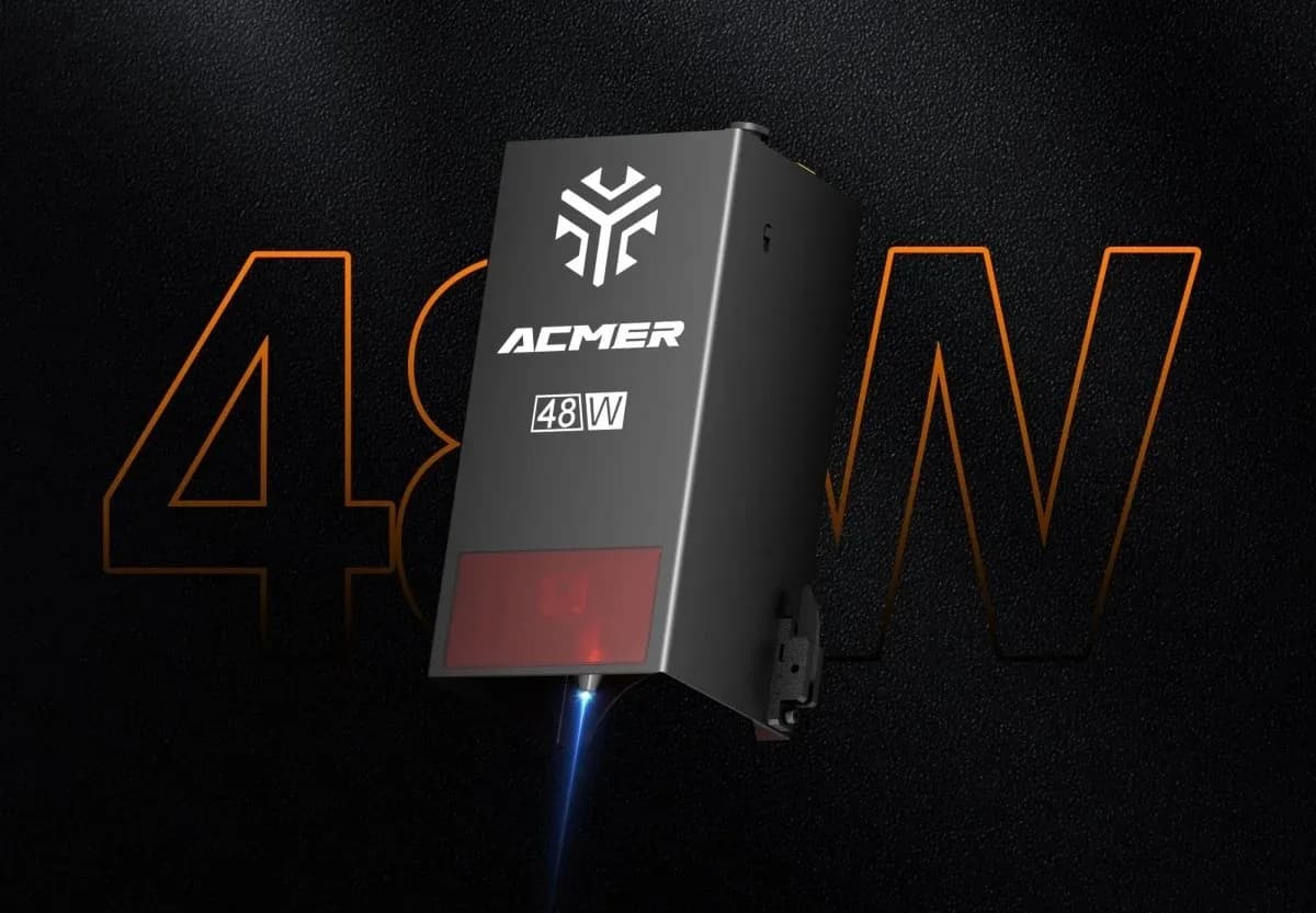 Laser Module Update Kit ACMER P2 P3 48W, Laser Head 455nm for Laser Engraver Series, Acrylic Acid, Leather, Metal Lacquered