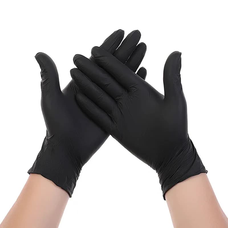 100 pezzi guanti in nitrile nero guanti monouso per la pulizia della casa per la cucina lavoro giardinaggio lavastoviglie tatuaggio impermeabile