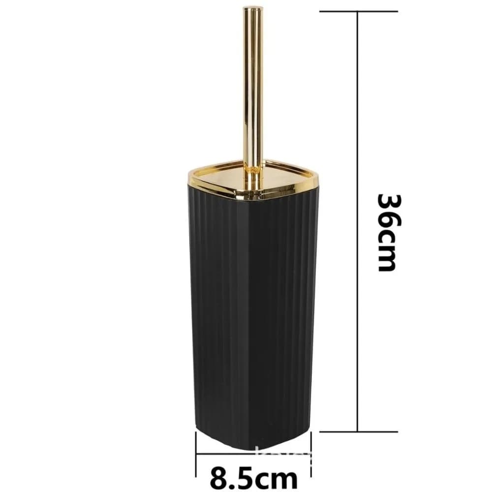 Professional Toilet Brush Set 360° Rotating Corrosion Resistant Corner Gap Brush Compact Stand with Adjustable Height Handle
