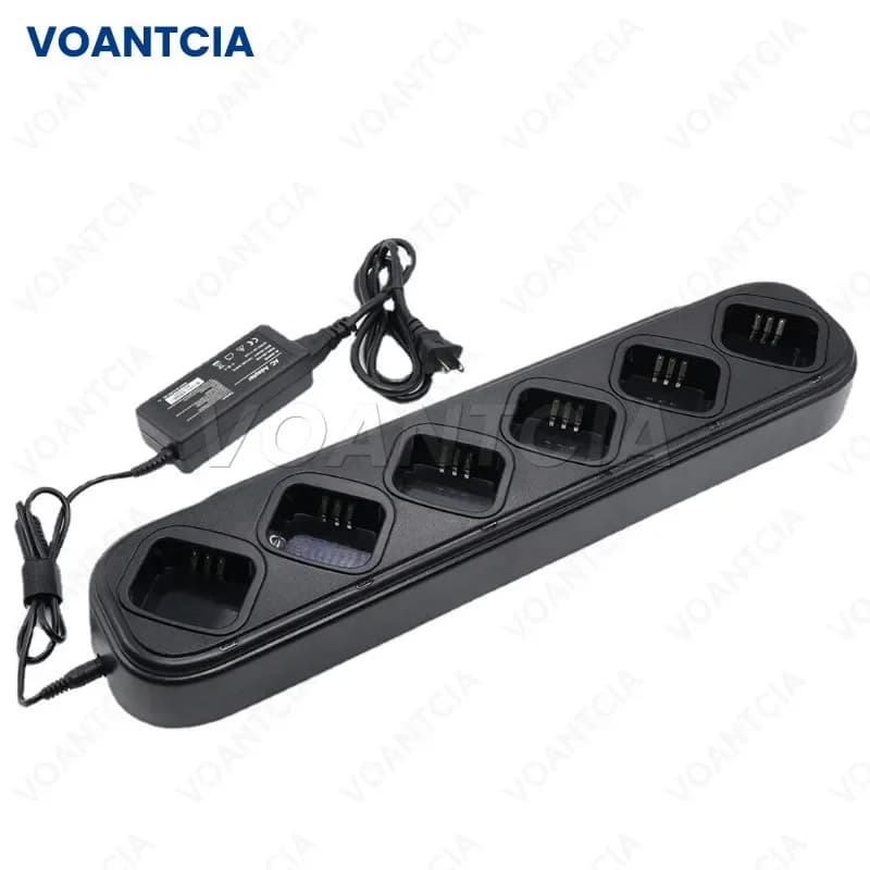 Caricabatterie rapido a sei vie caricatore rapido a fila singola per Motorola CP040 CP150 CP200 EP450 CP380 CP200 PR400 GP3688 GP3188 Walkie Talkie