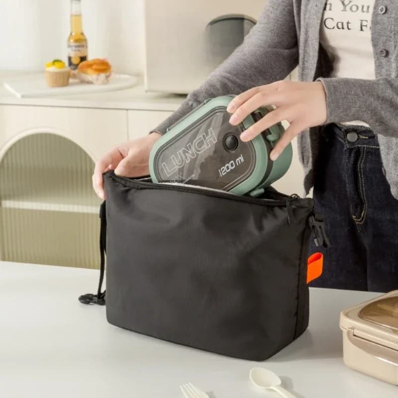 Portable Insulated Lunch Bag Large Capacity Waterproof Bento Tote for Work Picnic Travel