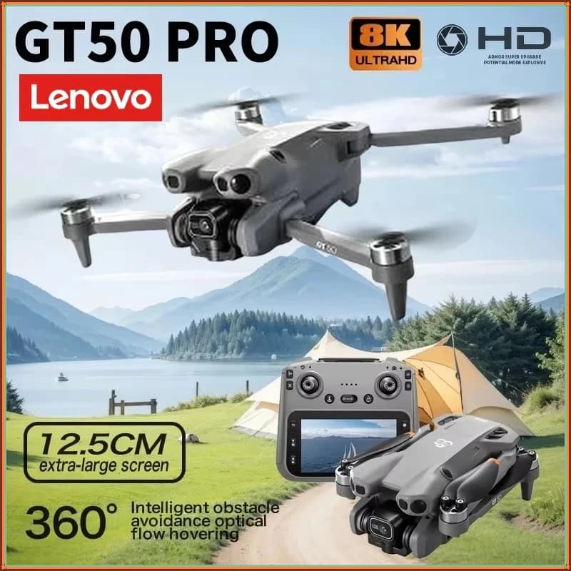 Drone Lenovo GT50 360 ° Drone Quadricottero Pieghevole Professionale 8K con WIFI, Motore Brushless e Funzione di Evitamento Ostacoli per Fotografia Aerea