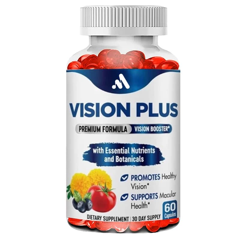 Eye health supplements: vitamin supplements and minerals for eyes containing lutein, red blueberry and zeaxanthin for eye care