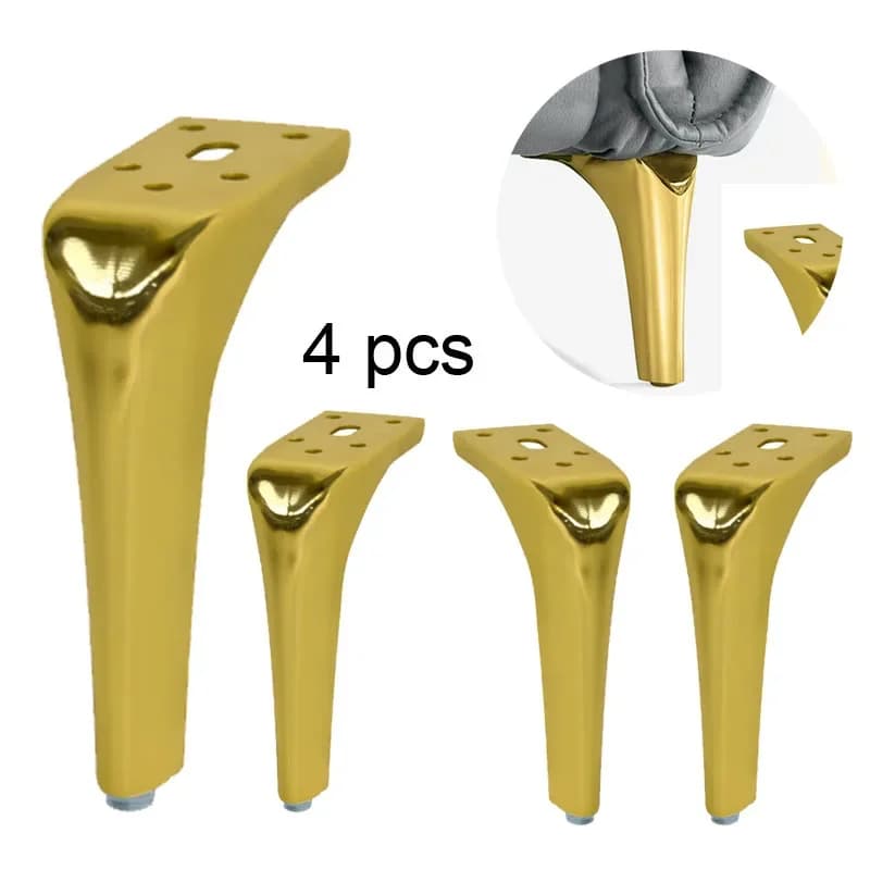 4 pezzi piedini per divani fai da te in metallo supporto per TV letto mobiletto da bagno gamba per toeletta con viti gambe per mobili in ferro gambe di ricambio
