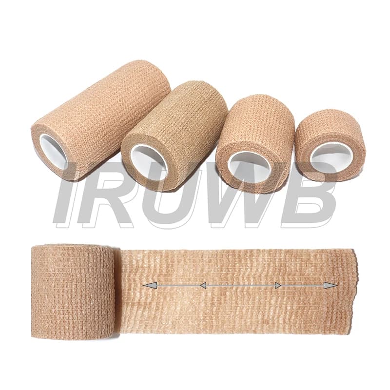10 Rolls Medical Adhesive Bandage Elastic Breathable Sports Self Adhesive Tape Beige Wrap Finger Tape For Wrist Ankle First Aid