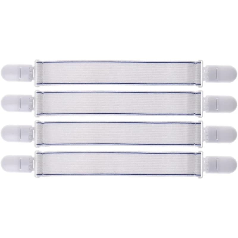 Set of 4 sheets for sheets, nylon clasps with elastic strap, mattress clips, to keep order and clean