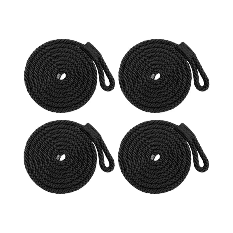ISURE MARINE 4 pezzi linea paraurti barca doppia corda parafango in nylon intrecciato 6,5 'x 3/8" boe gonfiabili per barche corda intrecciata