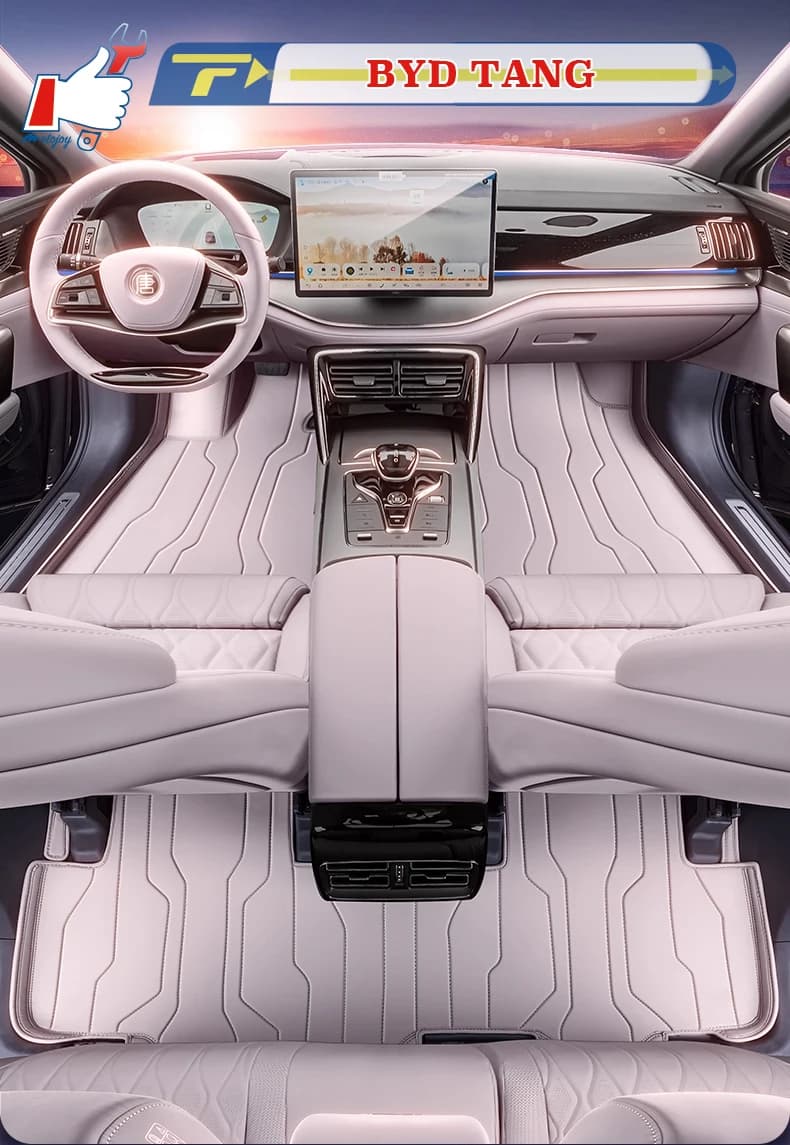 Carpet with left guide for BYD TANG DMi EV 2025 7 places Full-Surround Floor Mat Waterproof carpet
