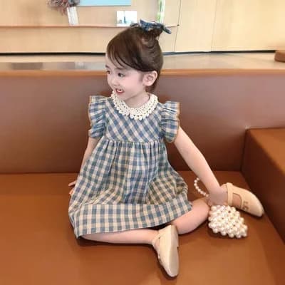 Gonna dolce per bambine, stile estivo, vestito a quadri per bambine, gonna per bambine, abbigliamento per bambine da 3-8 anni