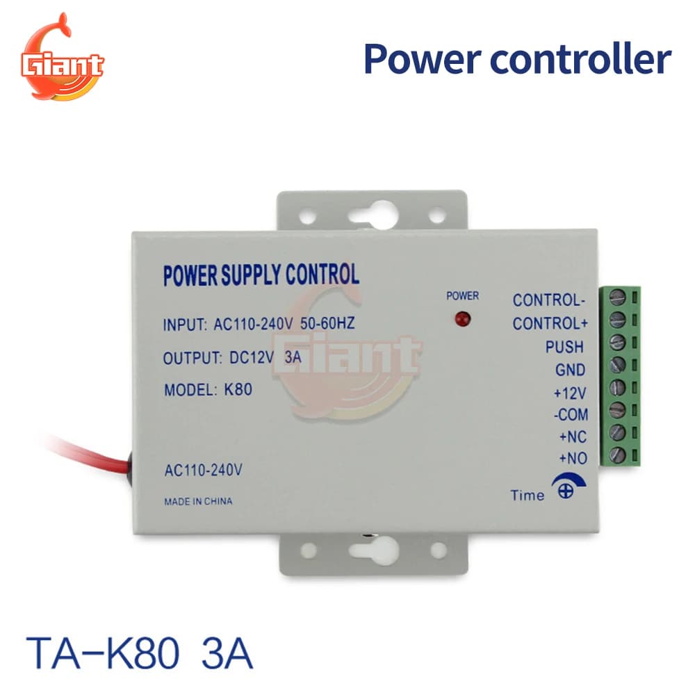 Trasformatore di alimentazione per controllo accessi porta per telecamera interfono con serratura elettrica 110-220V AC a 12V DC controllo alimentazione TA-K80