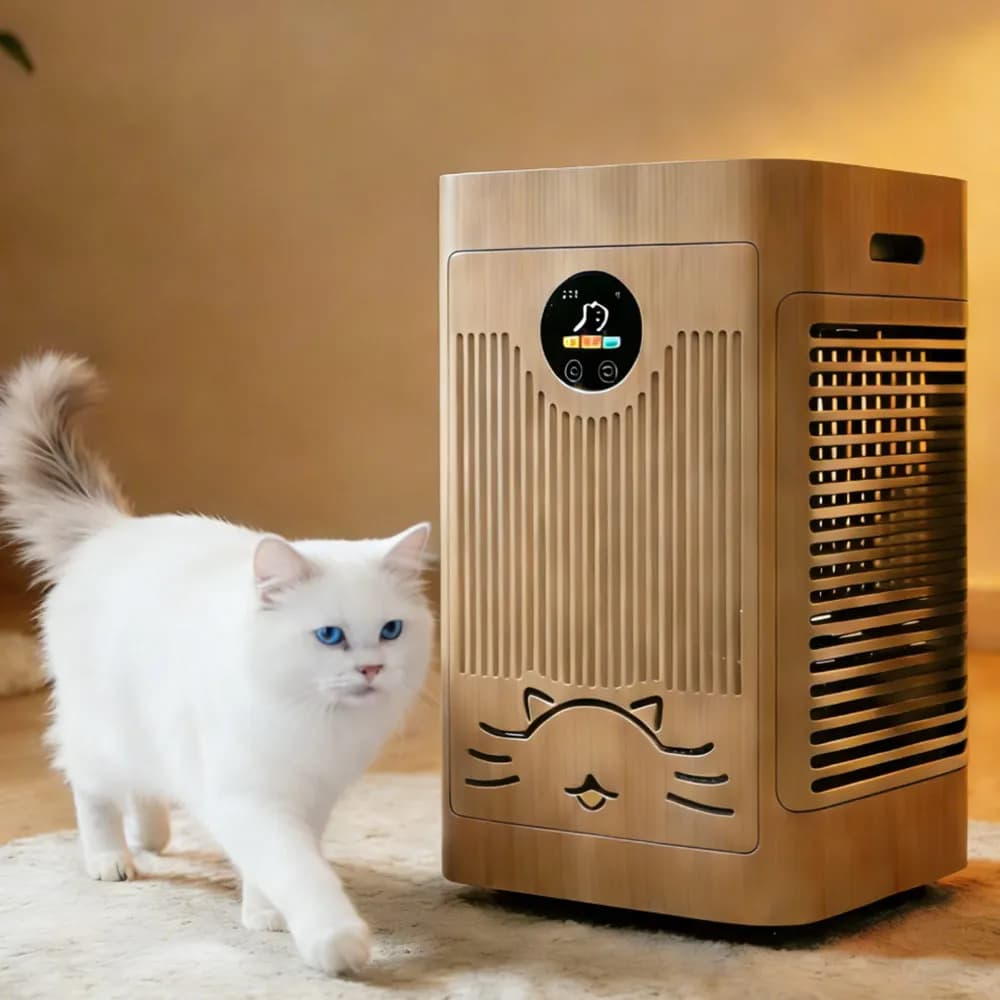 Purificatore d'Aria Intelligente con Filtro HEPA, Deodorizzazione, Sterilizzazione e Raccolta Polvere per Animali Domestici