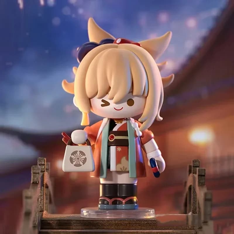 POP MART Genshin Impact Dress-Up Dreams Themed Chibi Series Blind Box Original Toys Mystery Box Doll Anime Figure Ornament