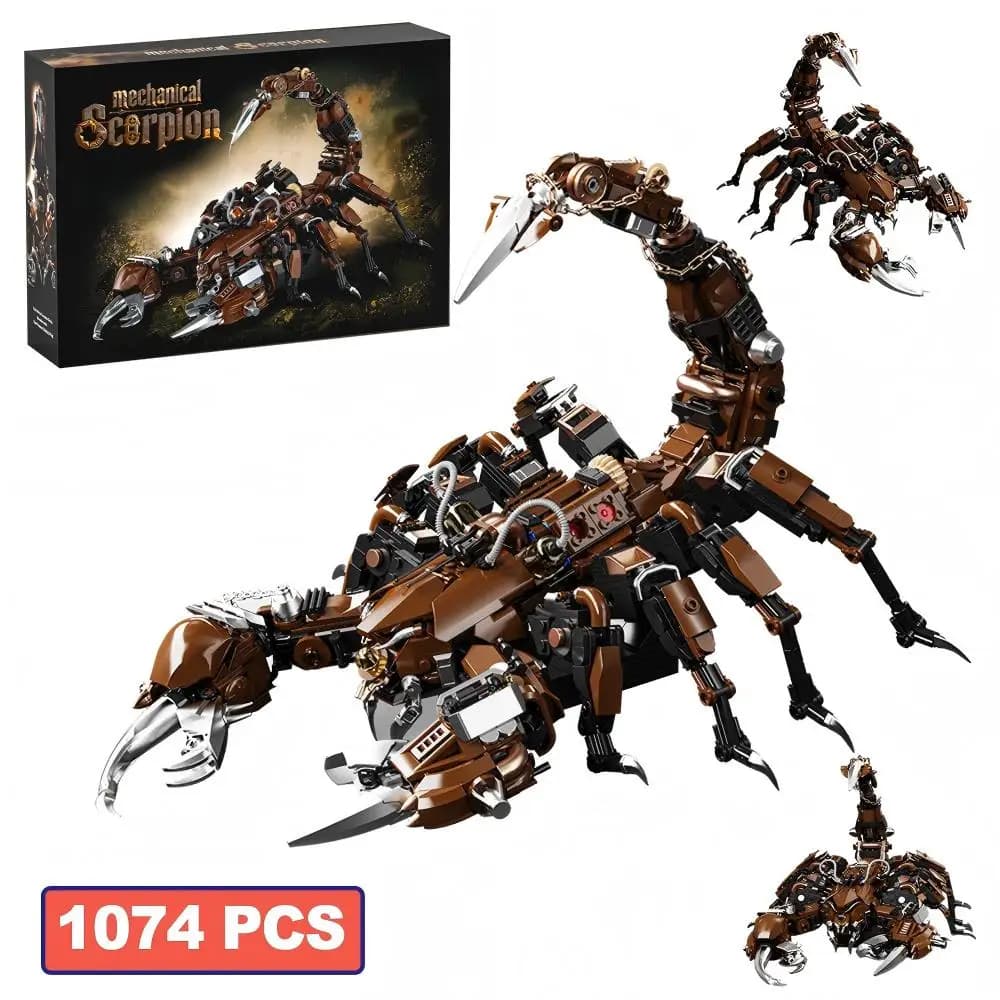 Set di Costruzioni MOC da 1074 Pezzi, Modello di Scorpione Meccanico, Blocchi Educativi Creativi DIY, Giocattoli per Bambini e Adulti, Regalo da Collezione