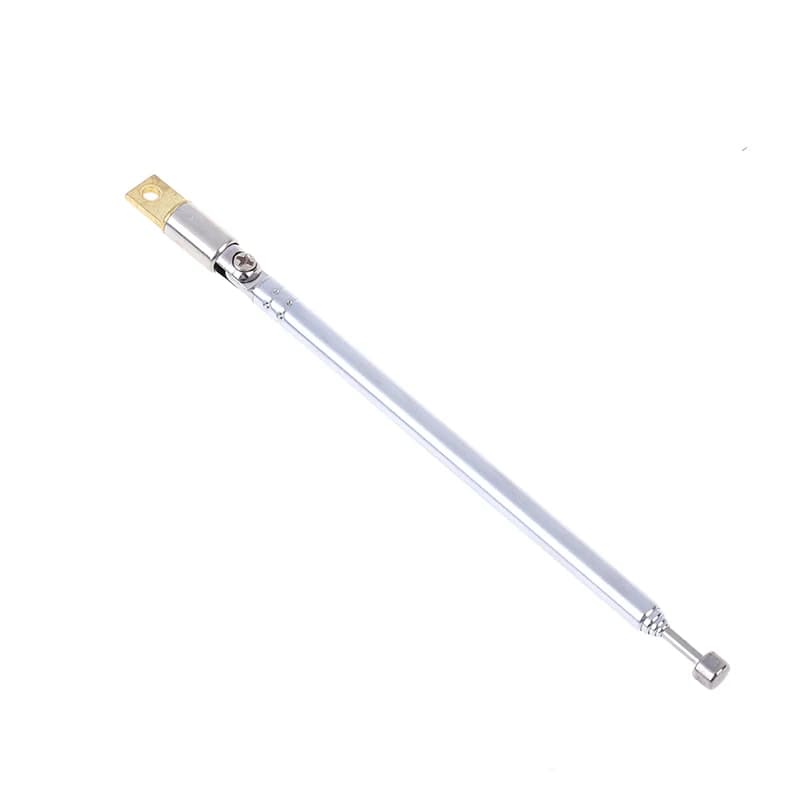 Antenna Universale Telescopica in Acciaio Inox a 5 Sezioni, 37cm, per Radio AM/FM, Vendita Calda