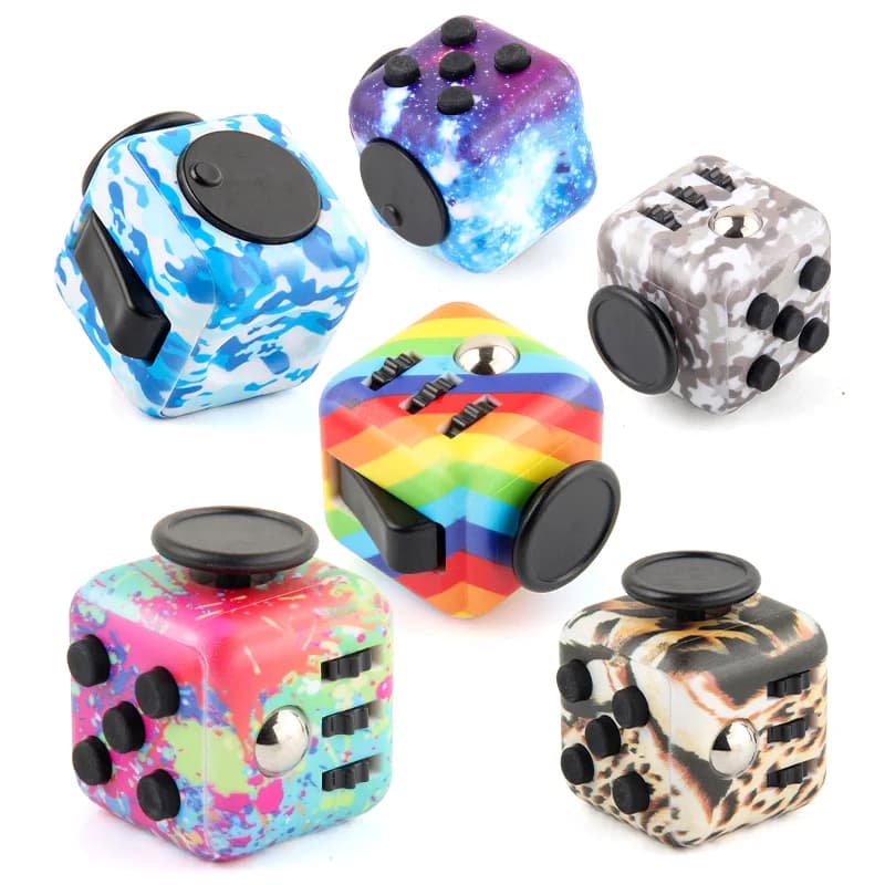 Fidget Toys Dadi di decompressione per rilasciare lo stress Autismo Ansia Alleviare i bambini adulti Sollievo dallo stress Anti-stress Punta delle dita