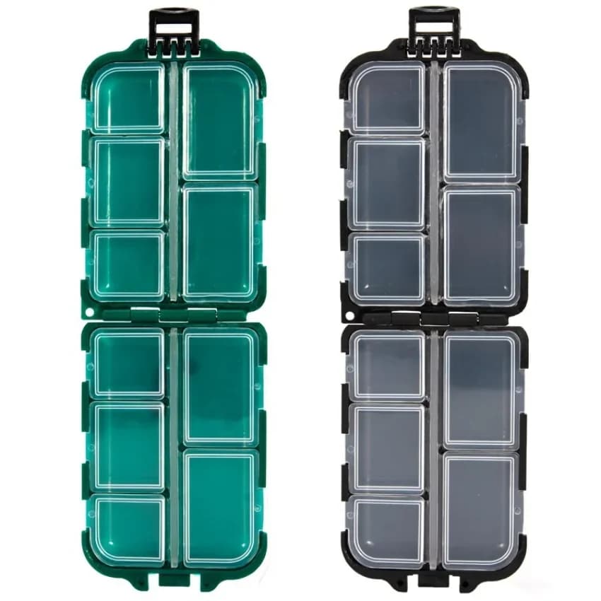 2 Pieces Door Box Fishing Tools with Parts, Container for baits and hooks, Multifunctional Double Side Organizer for Fishing Tools