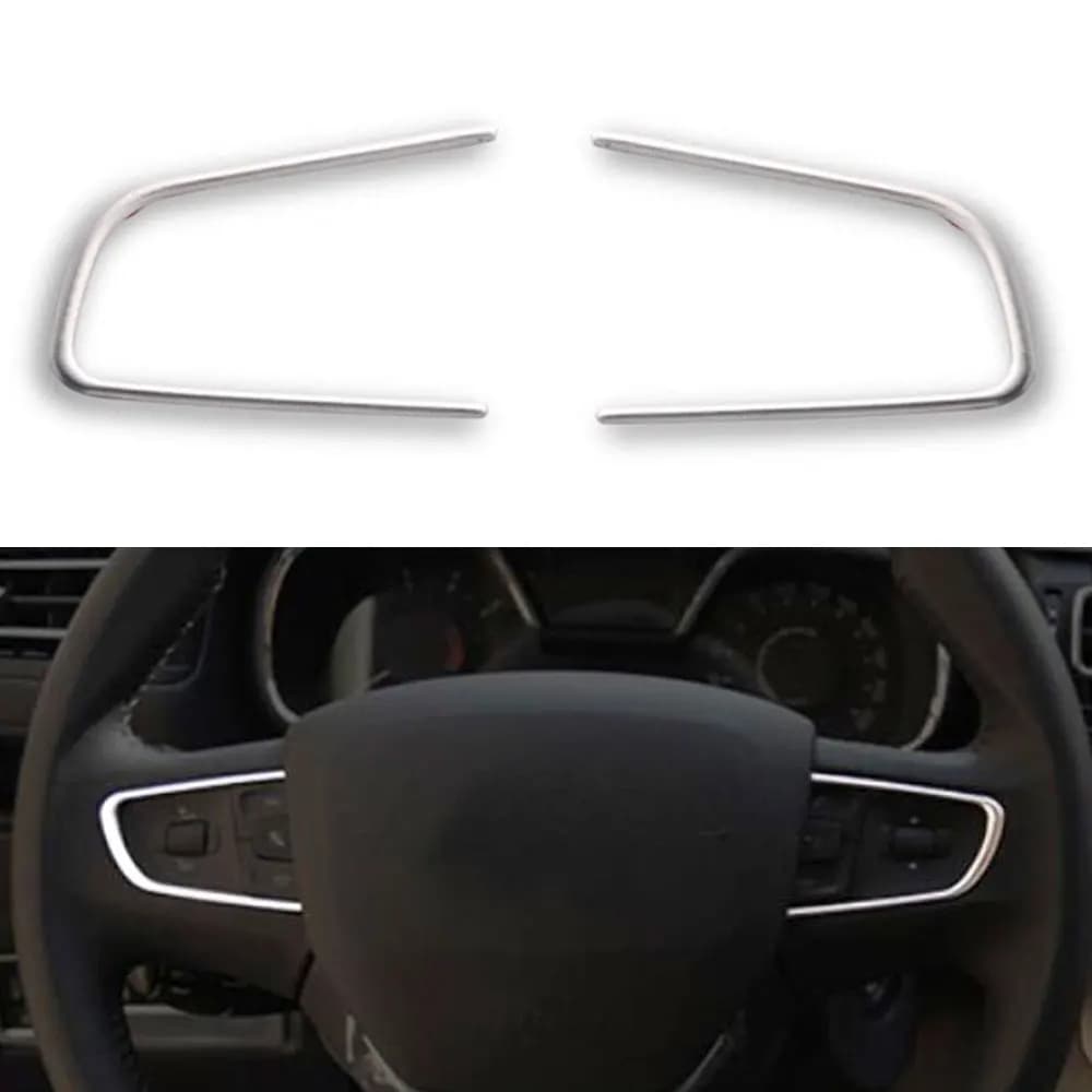2 pieces paillettes wheel for Peugeot 408 14-19 508 11-18 3008 16-18 Citroen C3-XR 15-18 C4 16-18 buttons interior cover Acc.