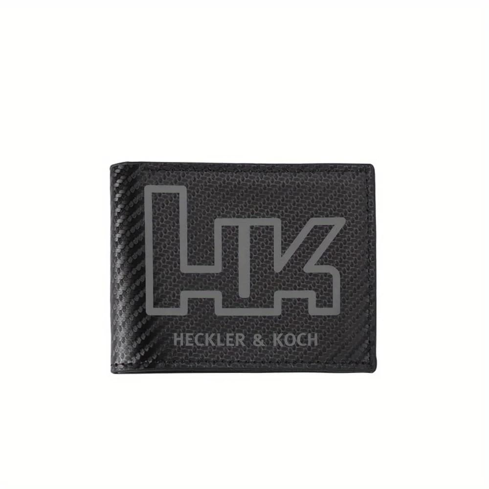 Lettere HK design logo sfondo nero Portafogli da uomo Business semplici Design moderno ed elegante con stampa Regali per padre fidanzato