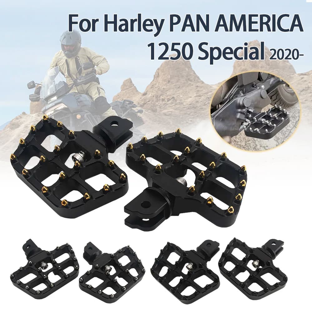 Moto di Alluminio di CNC Pedane Staffa Pedali Pedane Girevole A 360 Poggiapiedi Per HARLEY PAN AMERICA 1250 PA1250 1250S 2020-
