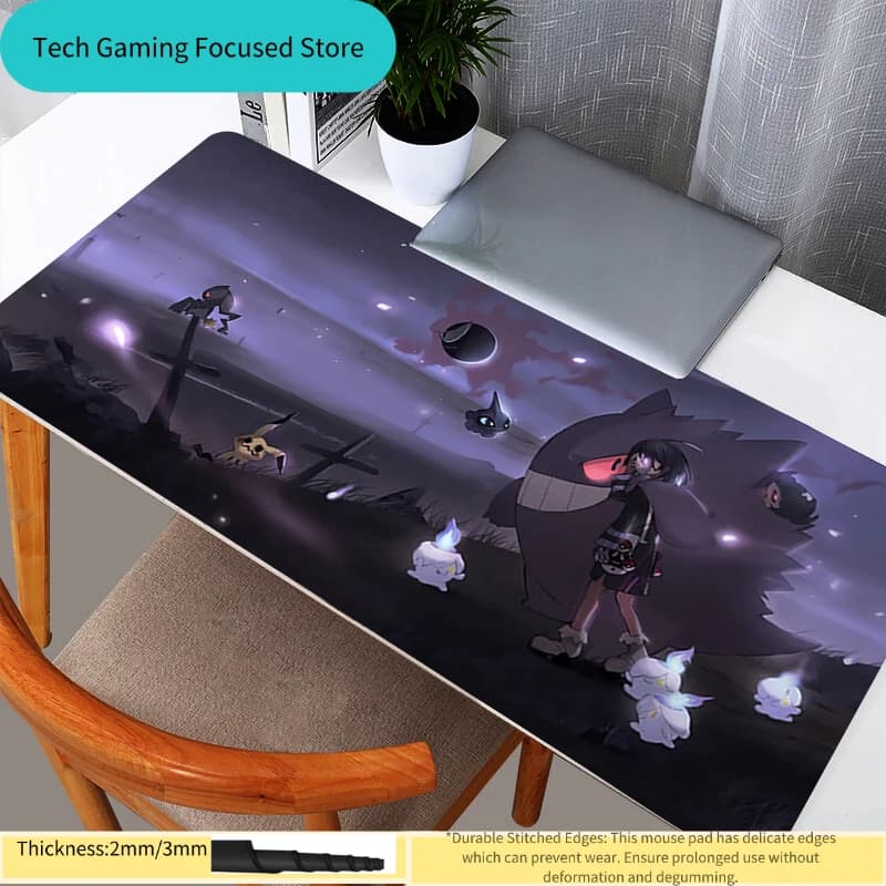 Tappetino per Mouse da Gaming Anime Pokemon Pikachu, Grande Tappetino per Tastiera Durevole, Mousepad XXL Anime per Scrivania Computer