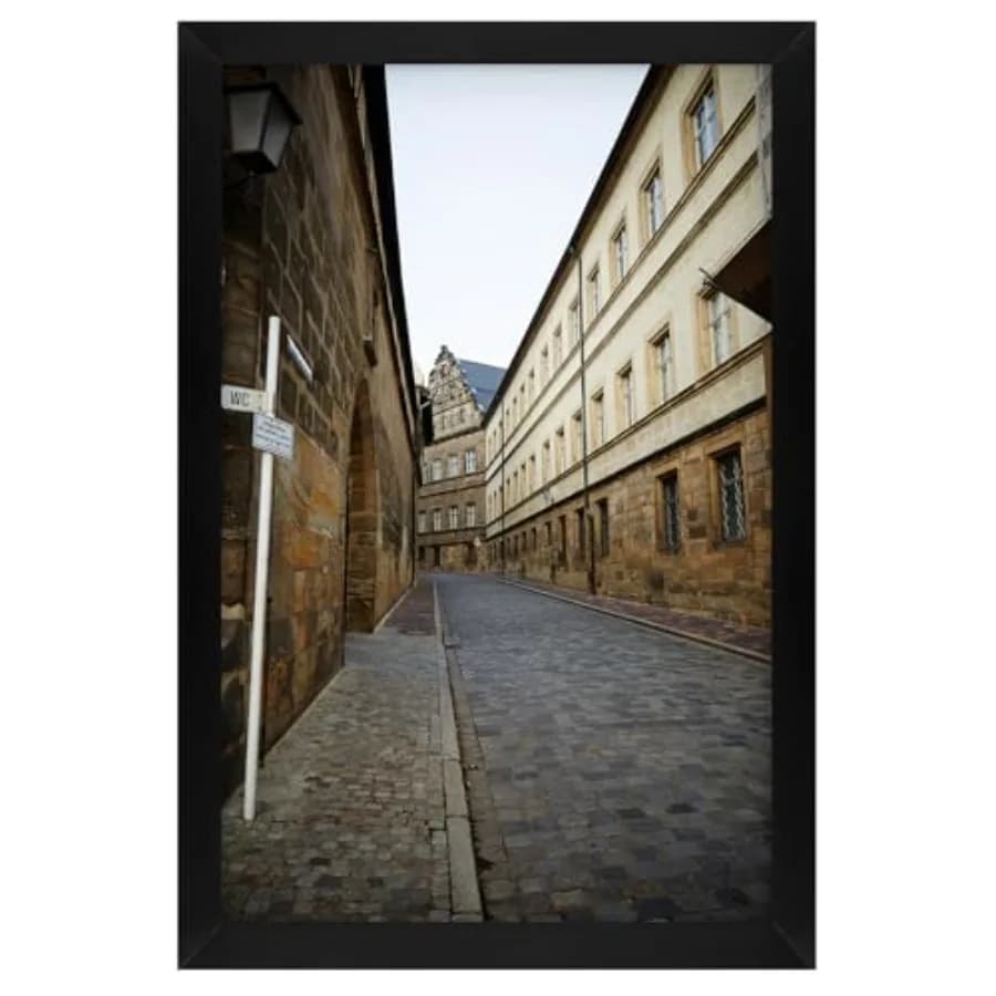 Cornice per Foto in Legno Massello 16x24 con Vetro Temperato - Orizzontale e Verticale per Esposizione a Parete - Ideale per Foto di Matrimonio e Famiglia