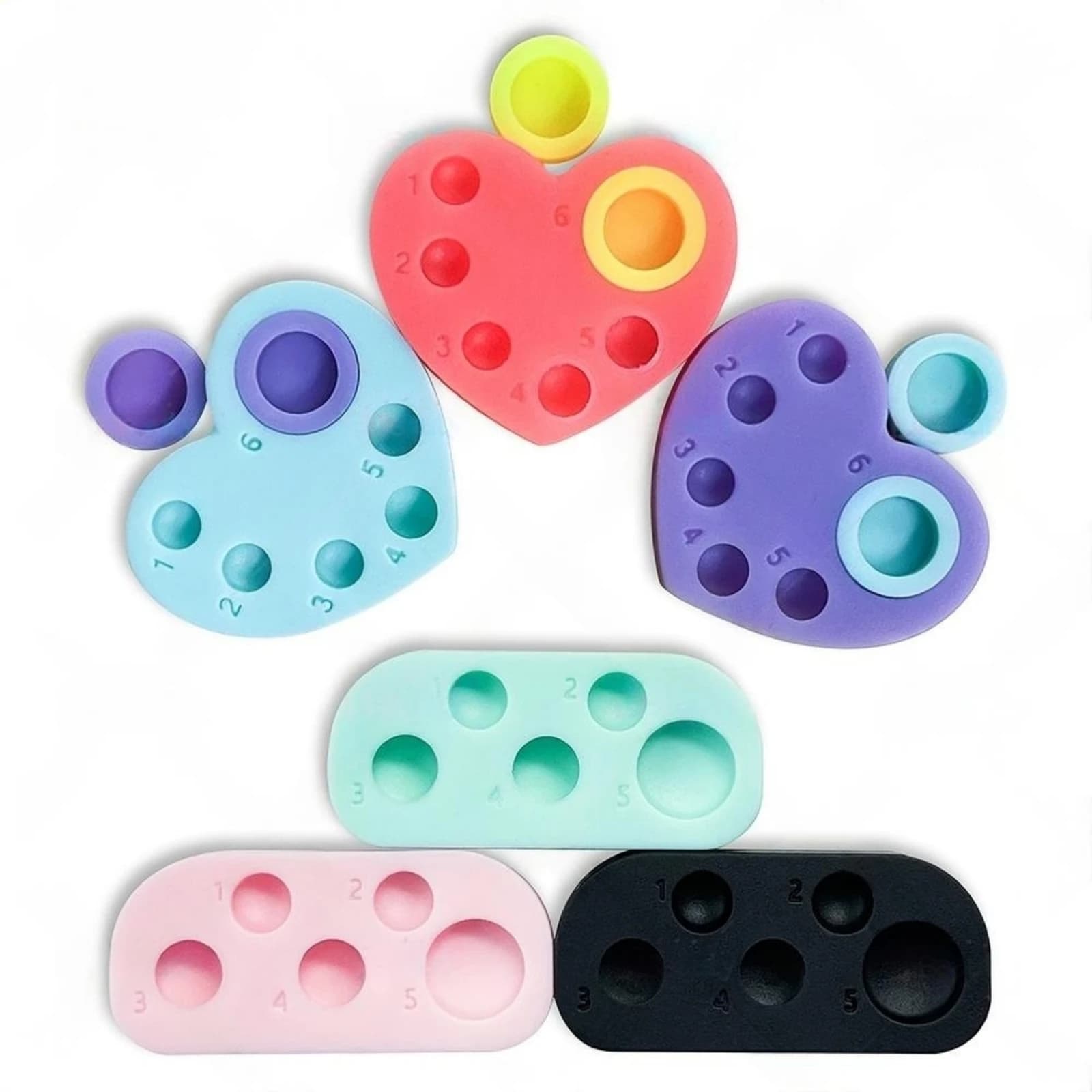 Libeauty 1 Pz Mini Silicone Table 6 Tray Functions For Lash Lift And Tint Eyebrows Lamination Eyelashes Perm Pad Makeup Tools