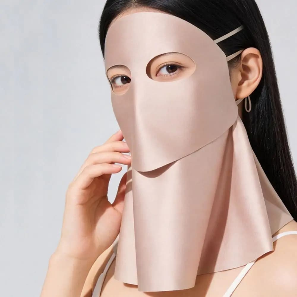 Nuova Maschera Integrale per Donne, Protezione UV, Traspirante, Maschera da Ciclismo Delicata sulla Pelle, Copertura Viso Liscia per Sport all'Aperto