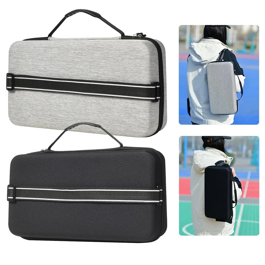 Grey ping pong rack case, light design, shockproof shell, 2 rack case