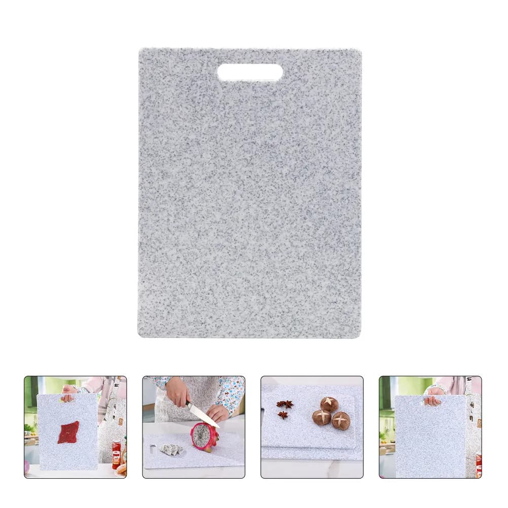 Tagliere in Plastica PP con Design Imitazione Marmo, Resistente all'Usura e Antiscivolo, per Frutta, Verdura e Carne