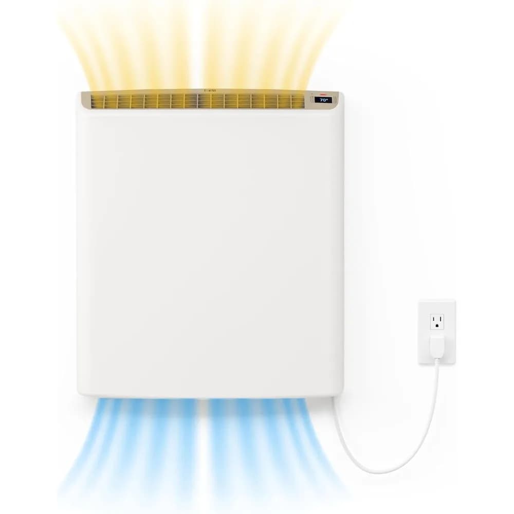 Smart Wi-fi Plug-in Electric Wall Heater - Energy Efficient Smart Heaters for Indoor Use - App Controlled Electric Heater