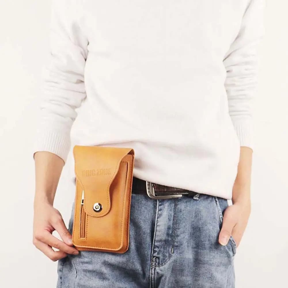Unisex Case for Cellular, Sport Bag for Running and Fitness, Waist Bag with Closure Hinge and Cotton, Cellular Door Belt