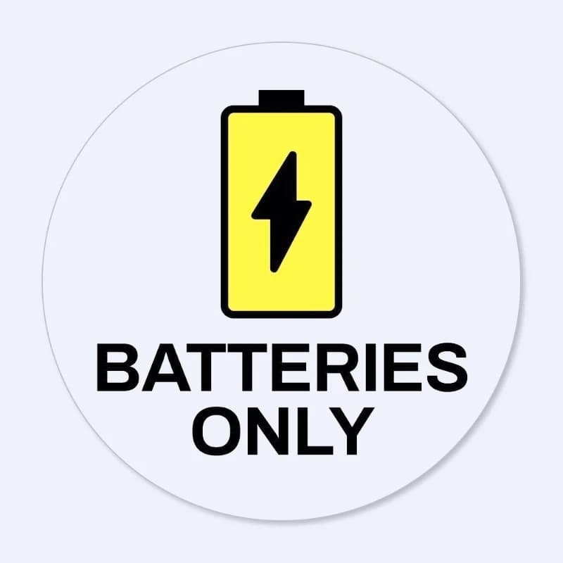 Divertenti adesivi per auto Solo batterie Recycle Sticker Decal Window Sign Graphic Bin 15 cm PVC KK