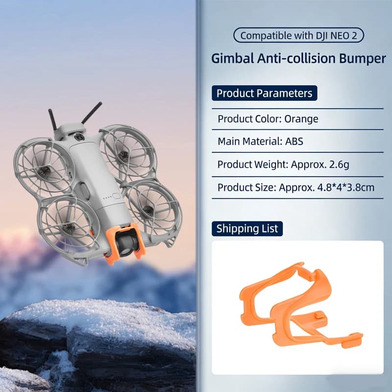 Gimbal Protection Bar Anti-Collision Lens Guard Protective Bumper Anti-Drop Anti-Scratch for DJI Neo 2 Drone Accessories