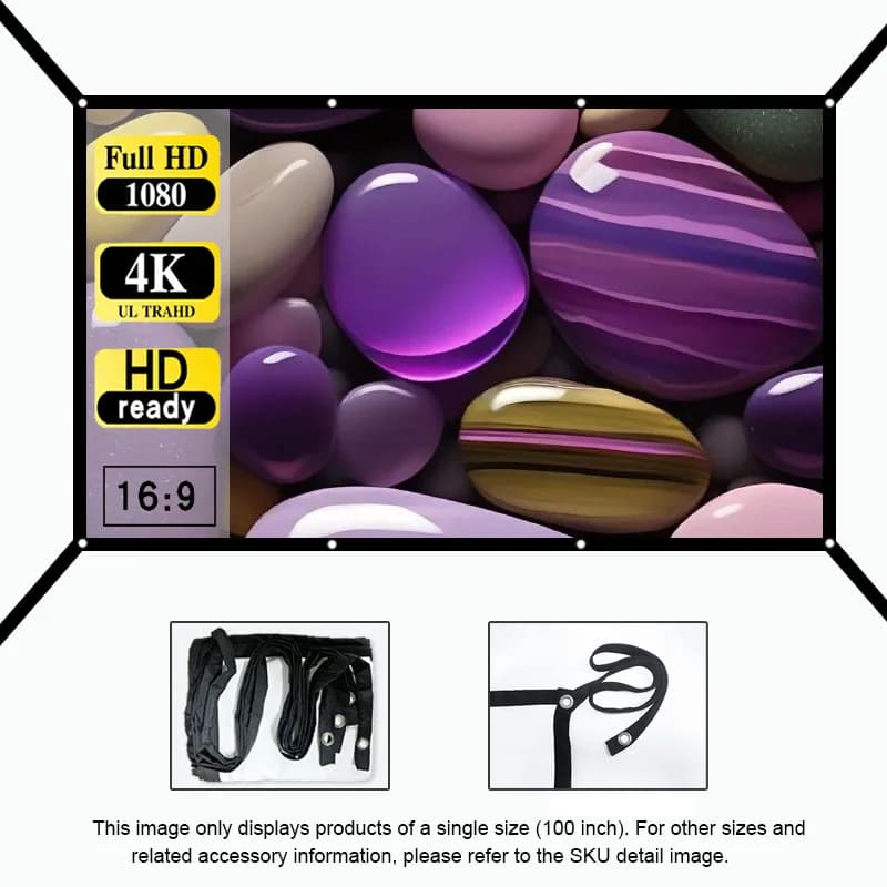 60-150 inches, suitable for projectors and shadow puppetry, suitable for various occasions - Extended Projection Screen