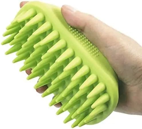 Spazzola in Silicone per Shampoo per Cani e Gatti, Animali Domestici di Taglia Media e Grande, Strumento per Doccia, Lavaggio e Massaggio