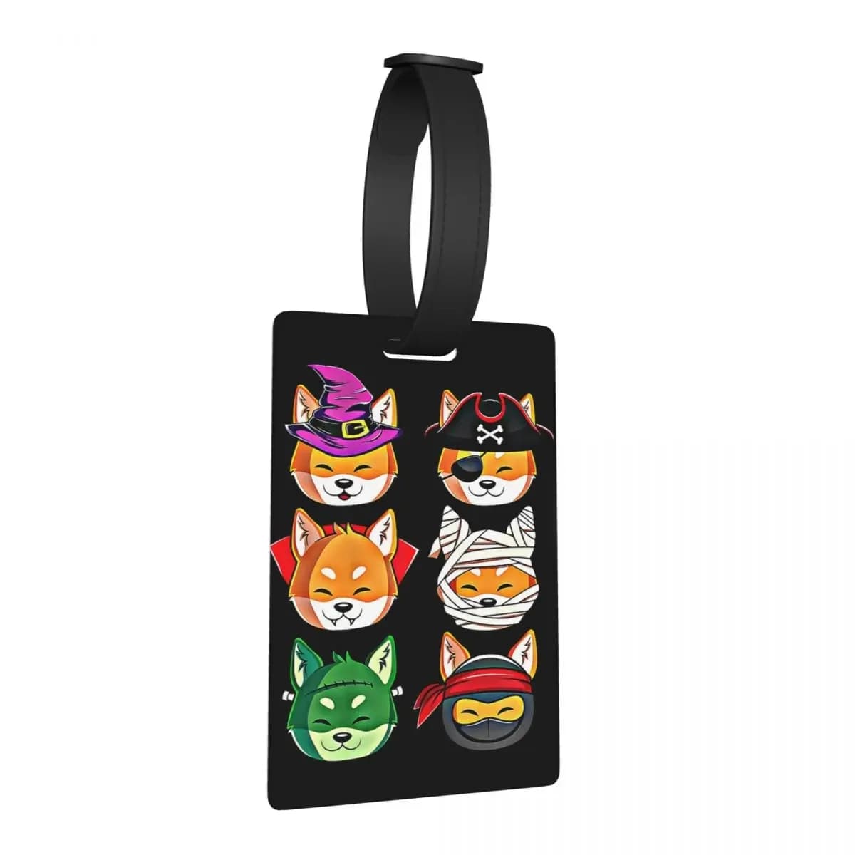 Etichette per bagagli per cani Shiba Inu carine ma raccapriccianti Accessori per valigie Moda da viaggio Etichetta per imbarco per bagagli Porta etichette ID Nome Indirizzo