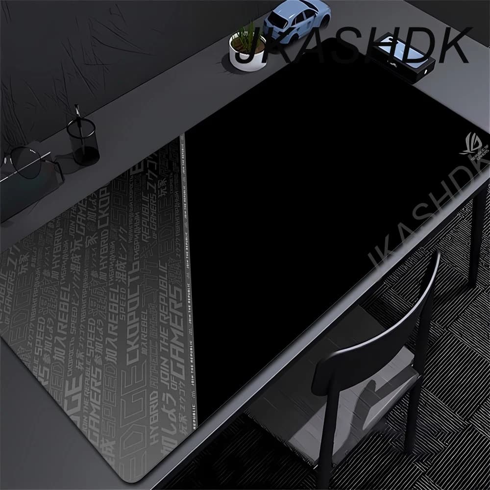 Tappetino per Mouse da Gioco XXL ROG Nero ASUS, Grande con Bordo Bloccato 40x90CM, Tappetino Creativo per Gamer, Tappetino per Tastiera e Tavolo