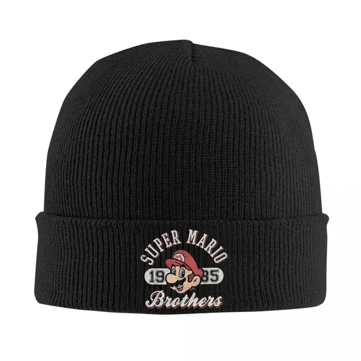 Super Bros 1985 Face Vintage Logo Knitted Hat Beanie Winter Hat Warm Unisex Fashion Game Cap for Men Women Gifts