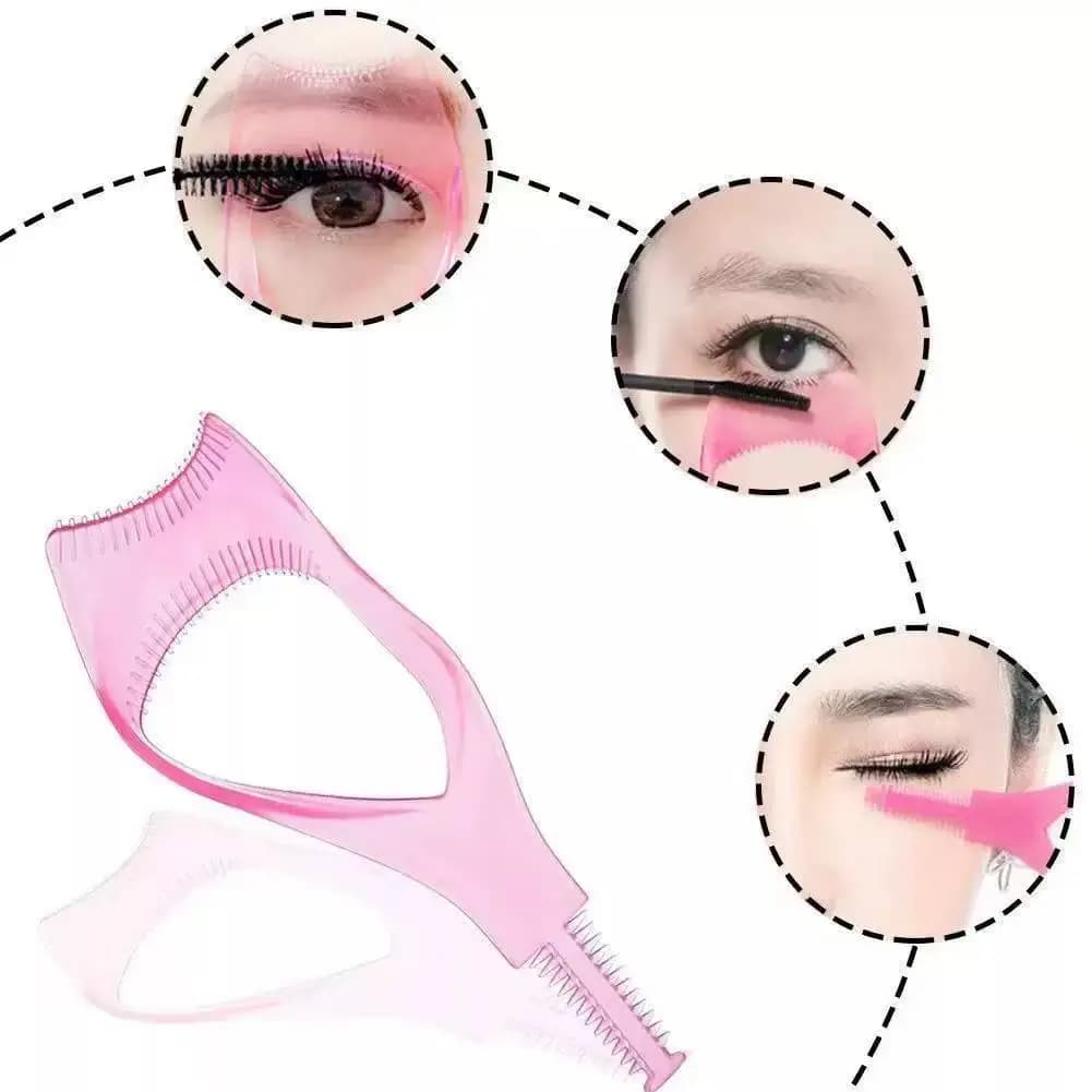 3 pezzi/Protezione per mascara con pettine, applicatore multifunzionale per ciglia