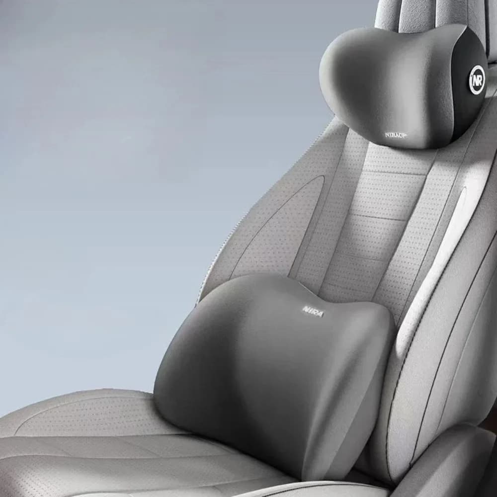 Cuscino per il collo in memory foam per auto, supporto lombare protettivo, cuscino per poggiatesta auto, allevia lo stress, set di cuscini per sedile, accessori per auto