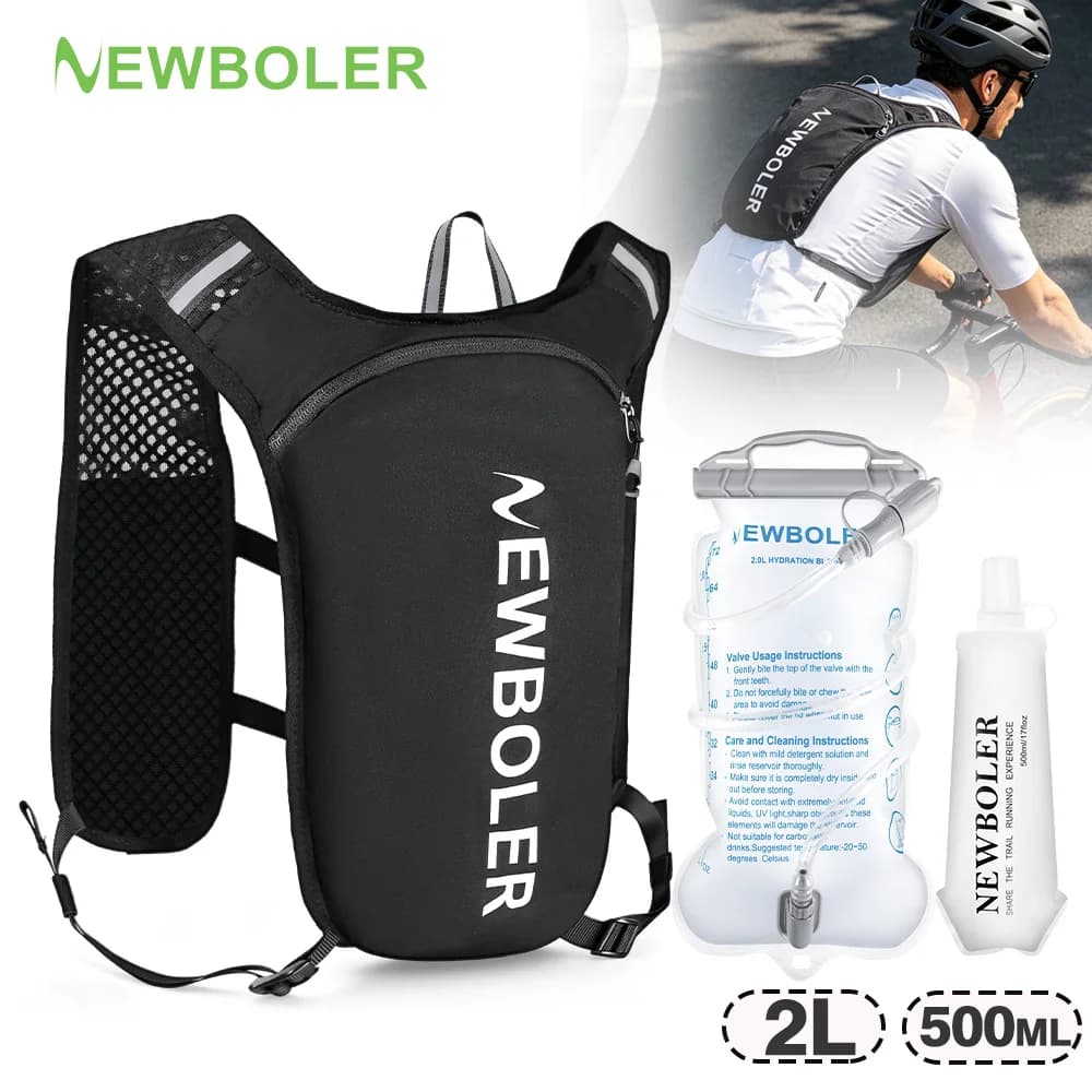 NEWBOLER Trail Running Backpack 5L Ultra Lightweight Hydration Vest Breathable Functional Pack for Marathon Cycling Hiking